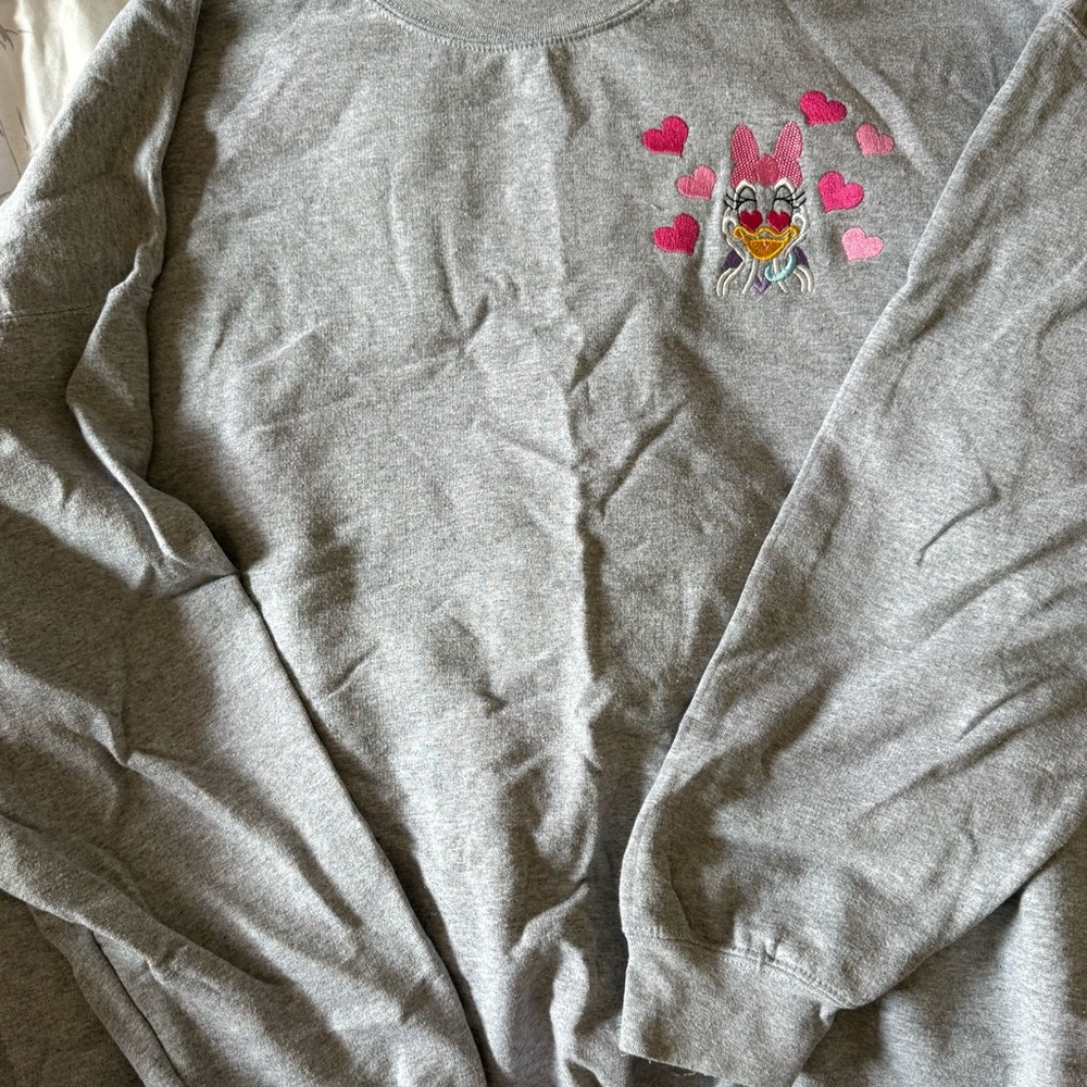 Disney Grey Daisy Embroidered Sweatshirt